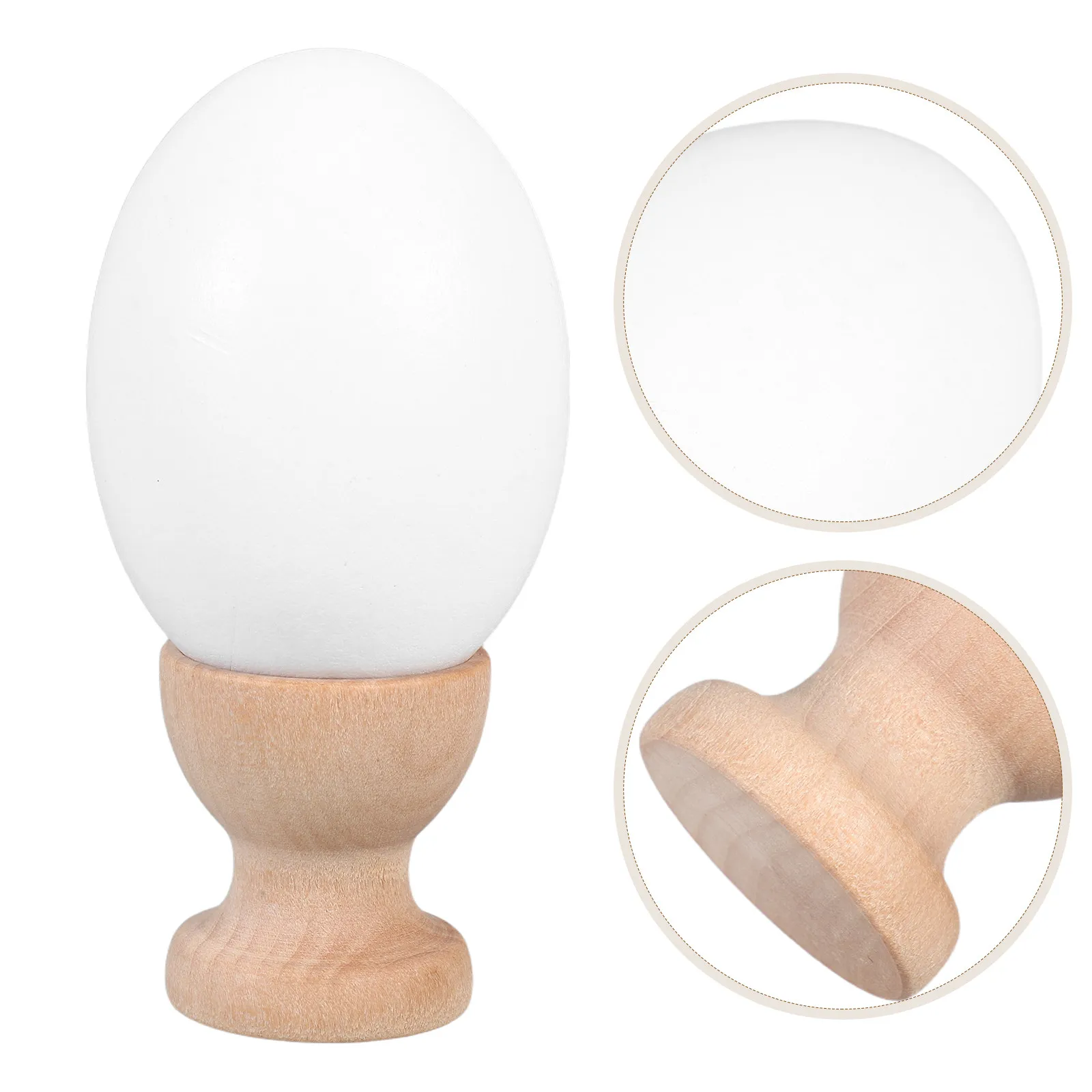 1Set Egg Shaped Wooden Base for Clay Hair Texture Holder Polymer Clay Accessories Modeling Tool for Hairstyling Hat Making