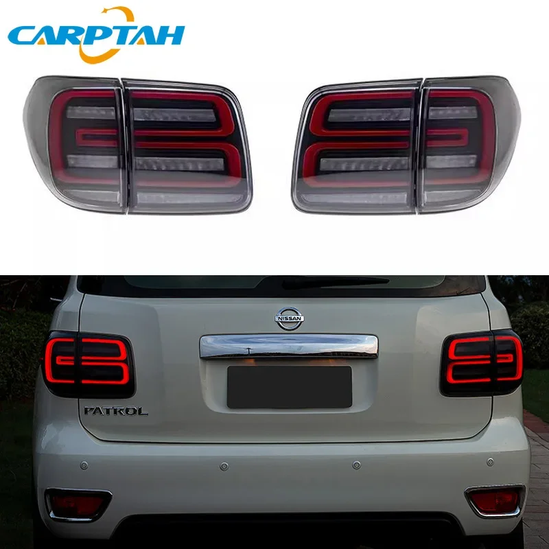 Car LED 12V Taillight For Nissan Patrol Y62 2010-2018 Rear Running Lamp Brake Reverse Turn Signal Waterproof Car Accessories