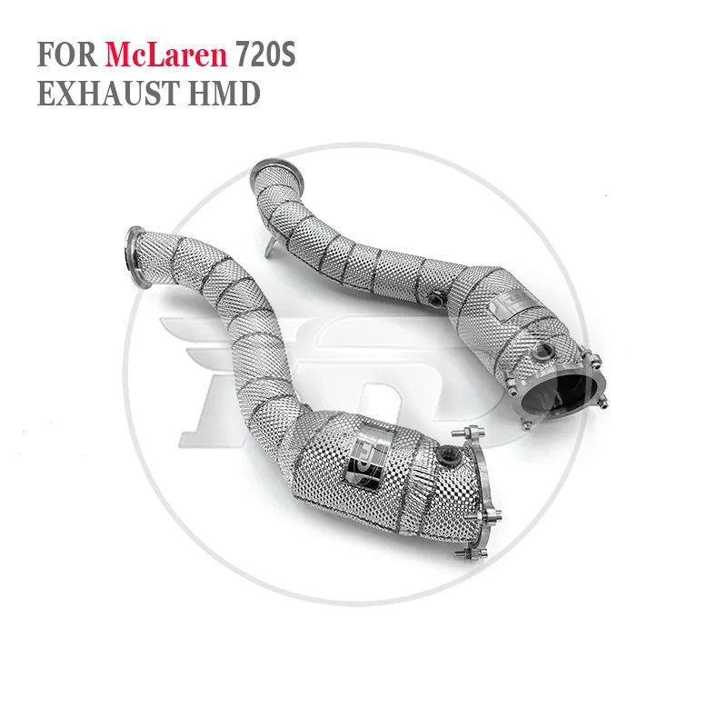 HMD Stainless Steel Exhaust System High Flow Performance Downpipe For McLaren 720S 765LT With Heat Shield