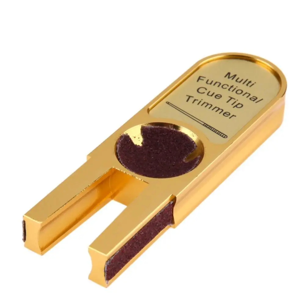 

Repair Tool Pool Cue Tip Trimmer U-shape Dime Shaper Billiards Cue Burnisher Alloy Muti-functional Cue Tapper Billiard Cue