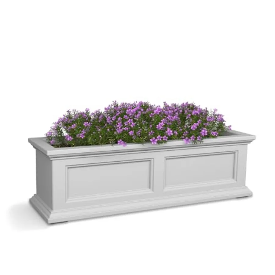 

Fairfield Window Box, Self Watering Flower Box with Double Wall Design, All Season Fade Resistant Outdoor Window Planter With S