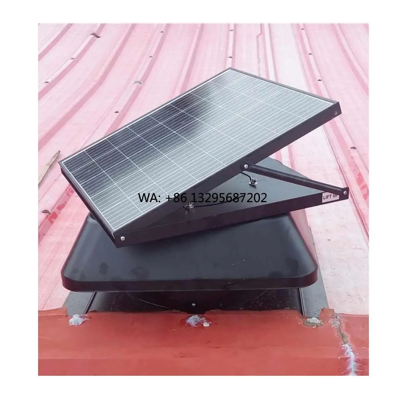 Ventilador de Techo con Panel Solar de 60W y 14 Pulgadas, Producto de Energía Verde, Ventilación Solar Industrial, Extractor de Calor, Ventilador para Toda la Casa