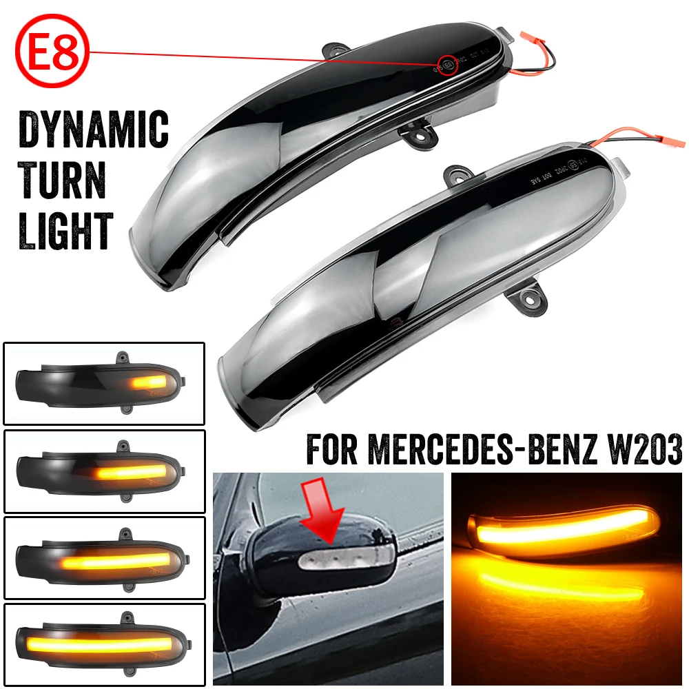 

For Mercedes Benz C Class W203 S203 CL203 2001-2007 Side Mirror Blinker Lamp LED Dynamic Turn Signal Light Car Accessories