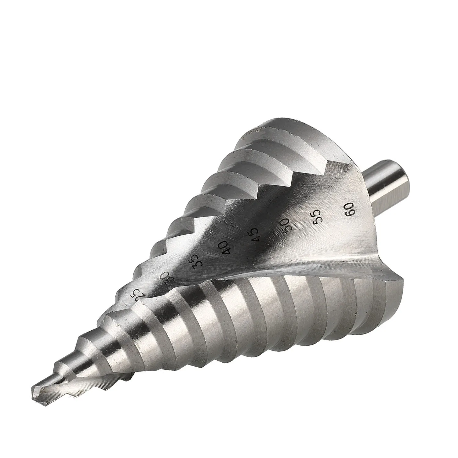 Imagem -02 - Passo Broca Espiral Groove Pagoda Cortador de Buracos Folha de Metal Cone Broca Haste Triangular Abridor de Buracos Alargador 660 mm