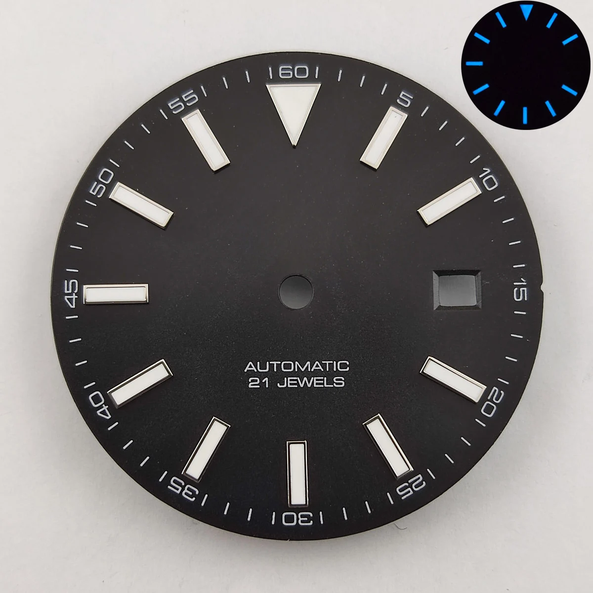 30.8มม.Miyota8215นาฬิกาสีเขียวส่องสว่าง Nh35 Dial Miyota กรณี Nh35กรณีโลโก้ที่กำหนดเอง Miyota8215นาฬิกาอุปกรณ์เสริม