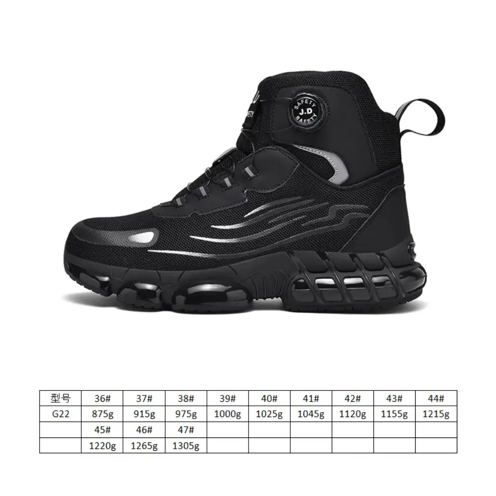 Waterproof Safety Boots Men Indestructible Steel Toe Work Ankle Boot Anti-smash Stab-resistant Safety Shoes Biker Botas Para Hom