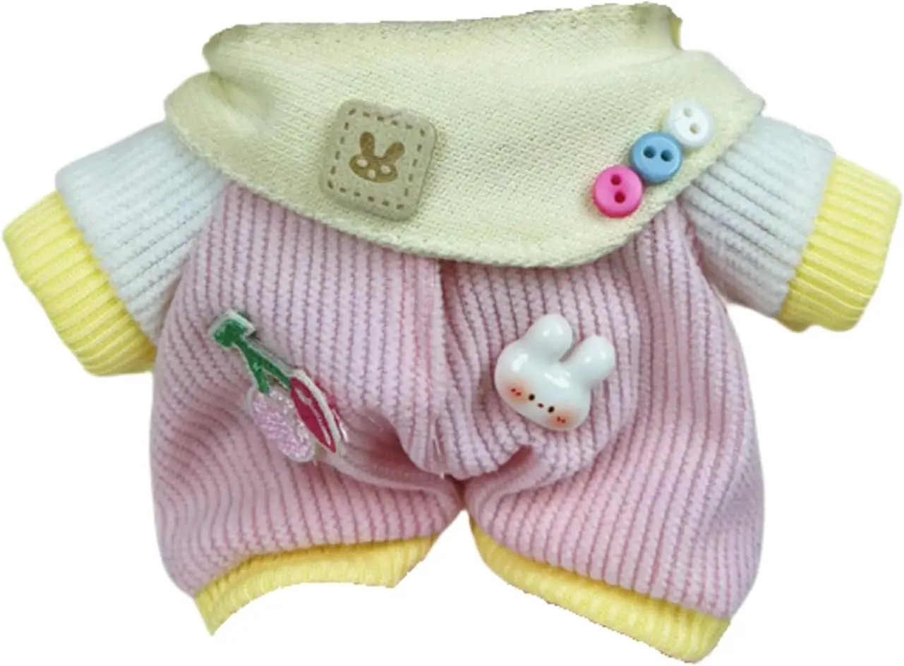 17cm Labubu Doll Clothes Accessories, Fashion Designer Outfit Costume Set for Labubu Doll Decoration