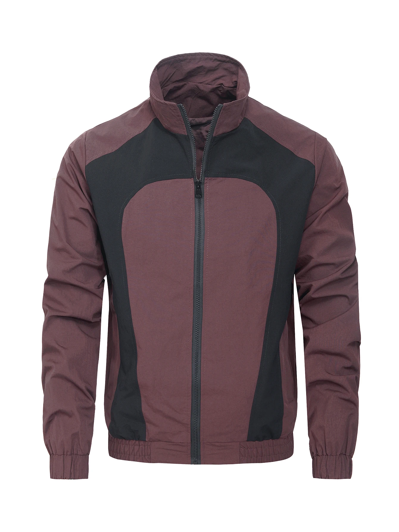 

Stitching Men's Jacket Spring New Stand Collar Slim Contrast Color Jacket Outdoor Fashion Casual Windproof Jackets
