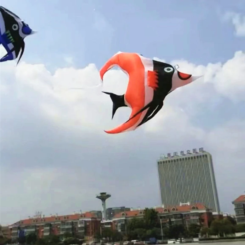 Fish kite flying soft kites professional parachute kite sports toys flying fabric game Inflatable toys kitesurf Rotary swivel