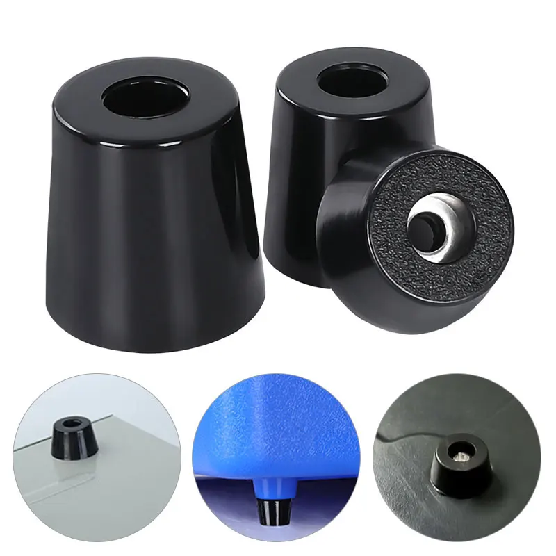 10pcs Anti Slip Furniture Legs Feet Black Speaker Cabinet Bed Table Box Conical Rubber Shock Pad Floor Protector Furniture Parts