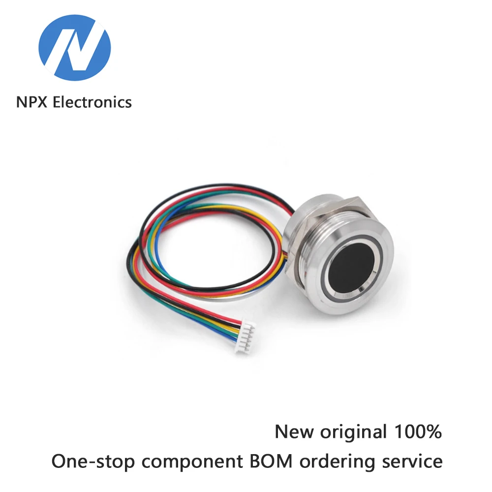 

Модуль распознавания отпечатков пальцев с круглым конденсатором R503-5V — металлический резьбовой корпус из нержавеющей стали — источник питания 5 В