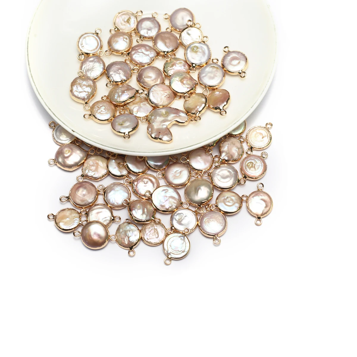 

13x12mm Baroque Gold Plated Round Connector - Essential Jewelry Finding for DIY Bracelet Necklace Making, Ornamental Spacer Link