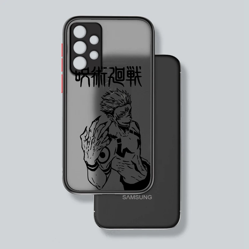 Cool Jujutsu Kaisen Phone Case For Samsung S24 S23 S22 S21 S20 FE S10 S9 Plus Ultra Pro 5G Frosted Translucent Matter Cover