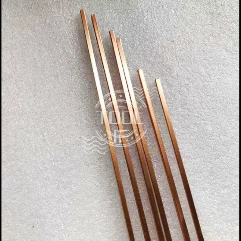

T2 Red Copper Flat Bar Strip - Pure Copper Square Bar Rod CNC Material Thick 1-15mm