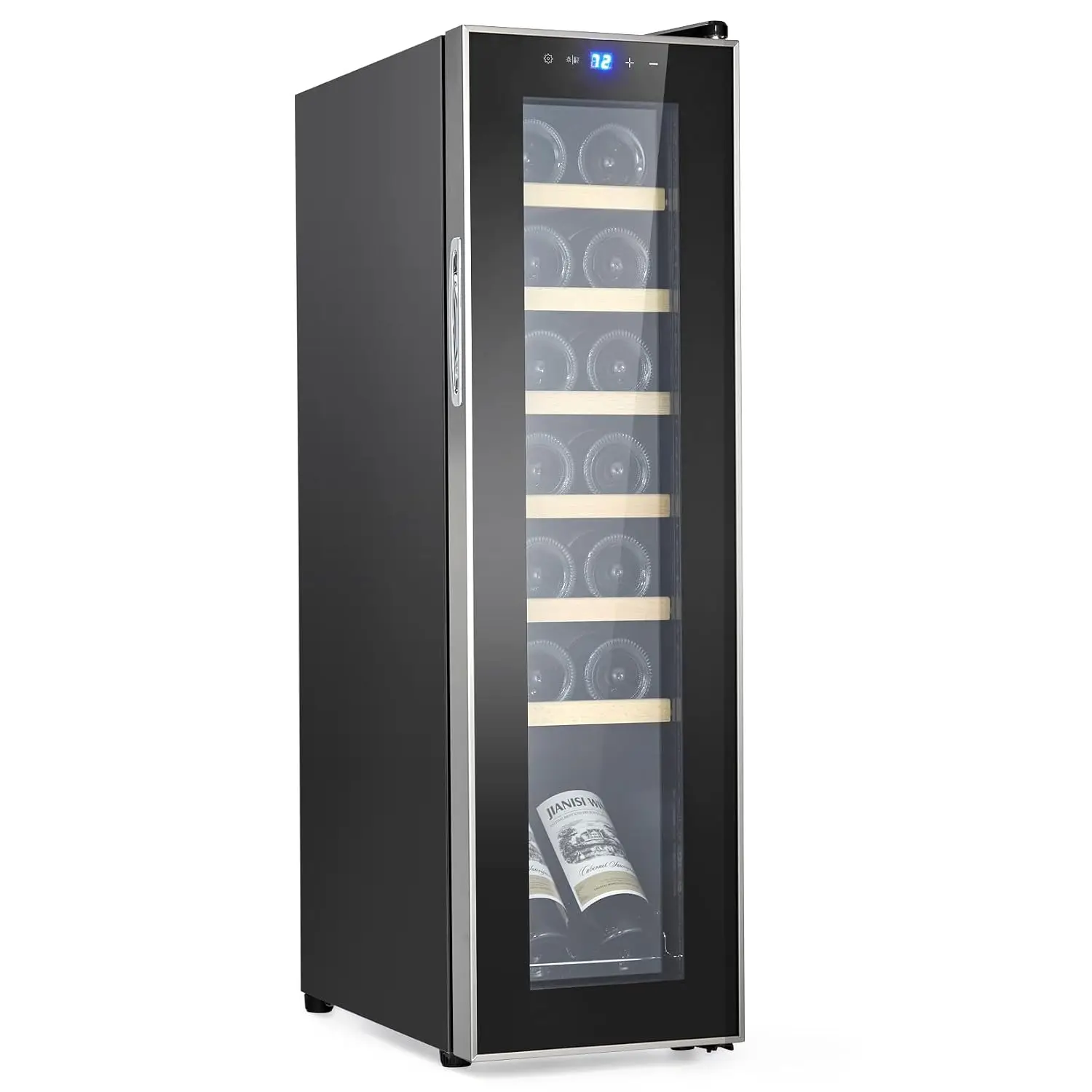 14-Bottle Compressor Wine Cooler, Freestanding Beverator with Adjustable Temp Control for Wine Beer Soda, Customized