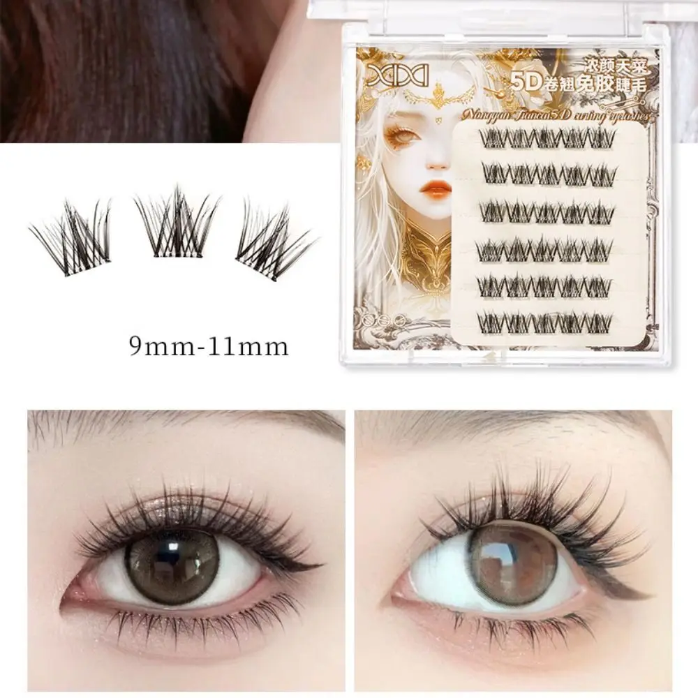 Estensione Cluster per ciglia autoadesive Fai da te Dolce senza colla Ciglia finte Trucco Adesivo riutilizzabile Strumento per il trucco delle ciglia finte