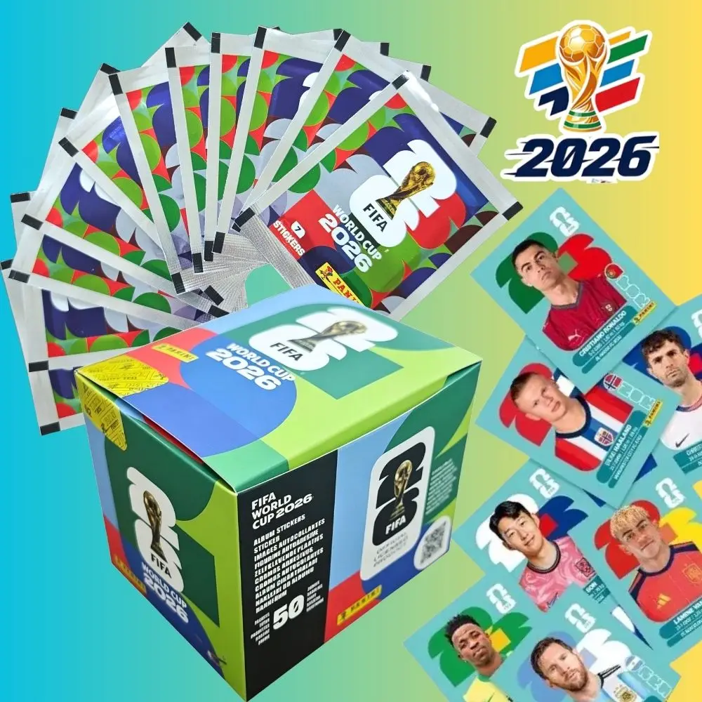 Image of Offizielles Panini 2026 FIFA-WM-Aufkleberpaket, sammelbare Fußballspieler-Aufkleber, Fan-Memorabilien, perfekt als Geschenk für Fußballfans.