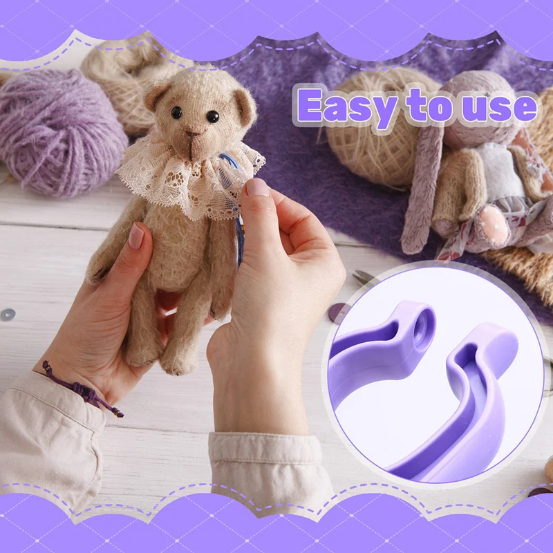 BAAG-Herramienta de seguridad para ojos, herramienta auxiliar para fijar ojos de seguridad para ganchillo, herramientas de ganchillo para proyectos Amigurumi