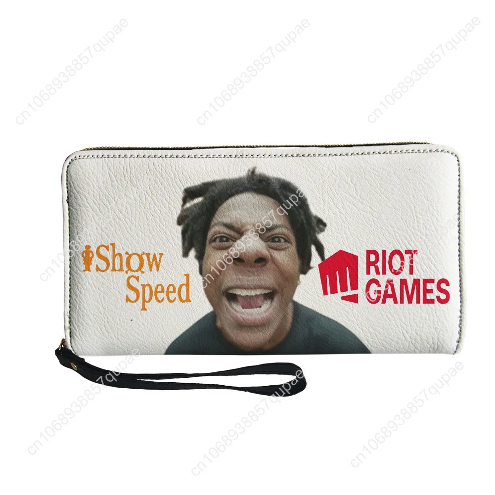 IShowSpeed Hip hop Rap Singer Custom Wallet Purse Mens Womens Zipper Long Wallets Double Print  Portable Wallet Gift Bag