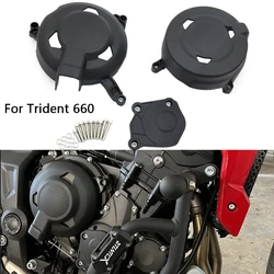 NEW For TRIDENT 660 Motorcycle Part Engine Stator Side Cover Guard Crankcase Carter Protector For Trident 660 2021 2022