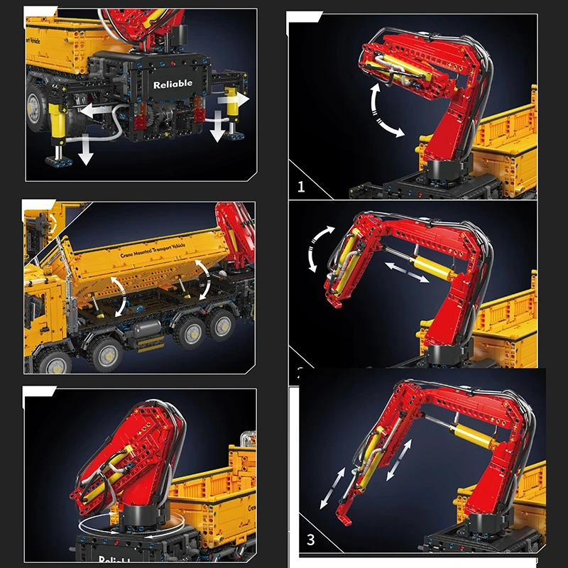 Schimmel Koning 17050 Moc Technische Actros Zelfladende Kraan Model Bouwsteen Bakstenen Puzzel Montage Speelgoed Kerstcadeau Voor Kinderen