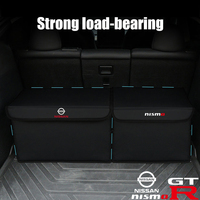 Auto Logo Organizer Trunk Storage Box Organization Accessories For Nissan Nismo GTR Qashqai J11 J10 Patrol Rogue T32 Xtrail Juke