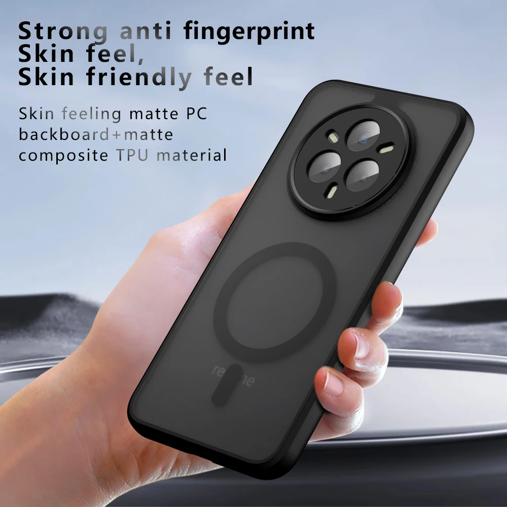 Case For Realme 14 Pro Plus 14Pro Luxury Matte Armor Magnet Magsafe Cover For Realme 14 Pro Wireless Charging Shockproof Shell