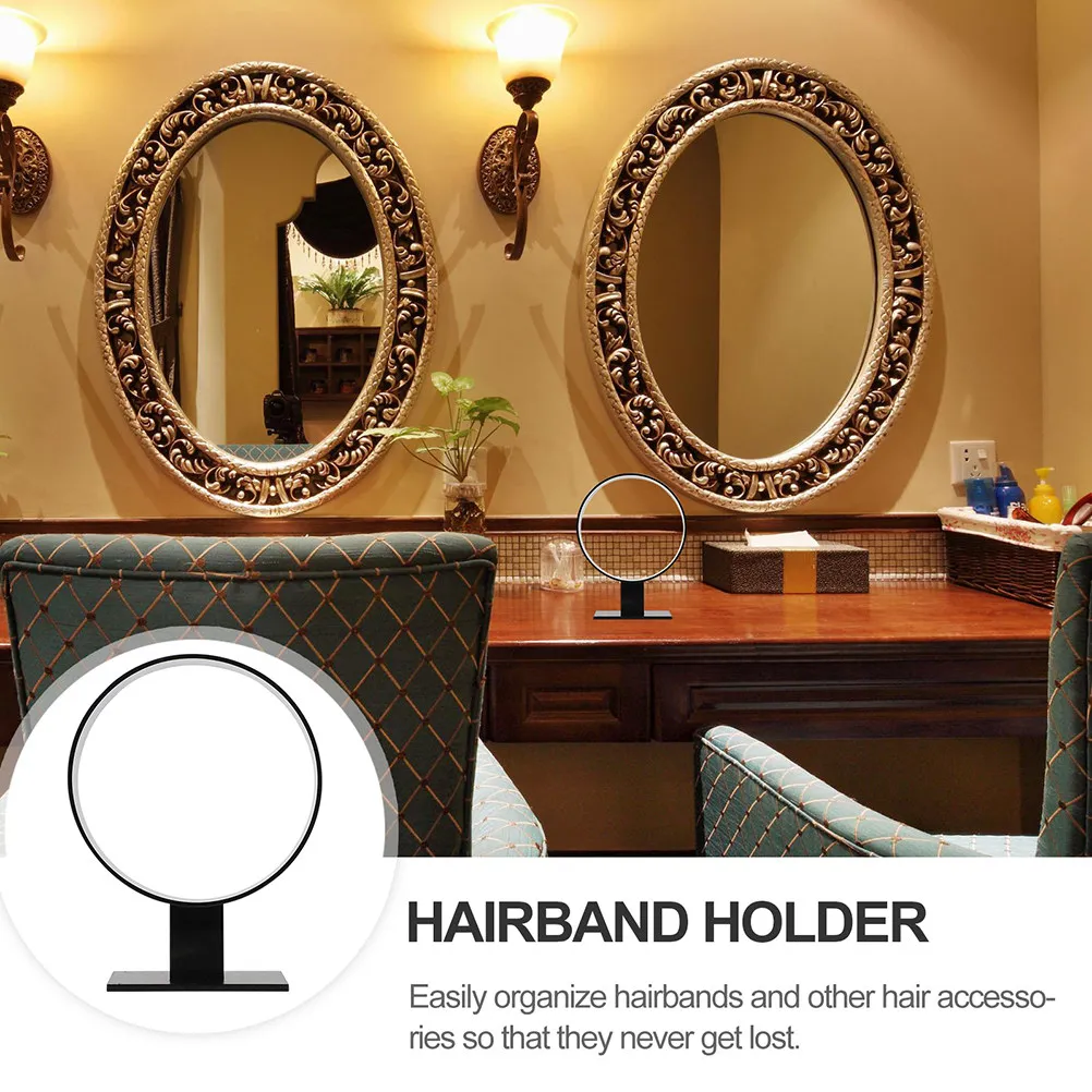 

Набор из 2 акриловых подставок-органайзеров для повязок на голову, круглые держатели для женских и девичьих аксессуаров для волос, декор для спальни и туалетного столика