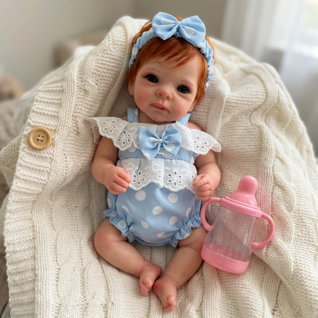 10 Inch Full Body Solid Silicone Reborn Doll Bettie Rooted Hair Realistic Newborn Soft Hand painted Washable Art Collection - view 5