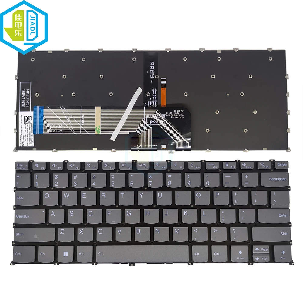 Podświetlana klawiatura dla Lenovo Yoga Slim 7-14ARE05 7-14 iil05 7-14 itl05 PR4SB rosyjski angielski hiszpański klawiatura do notebooka