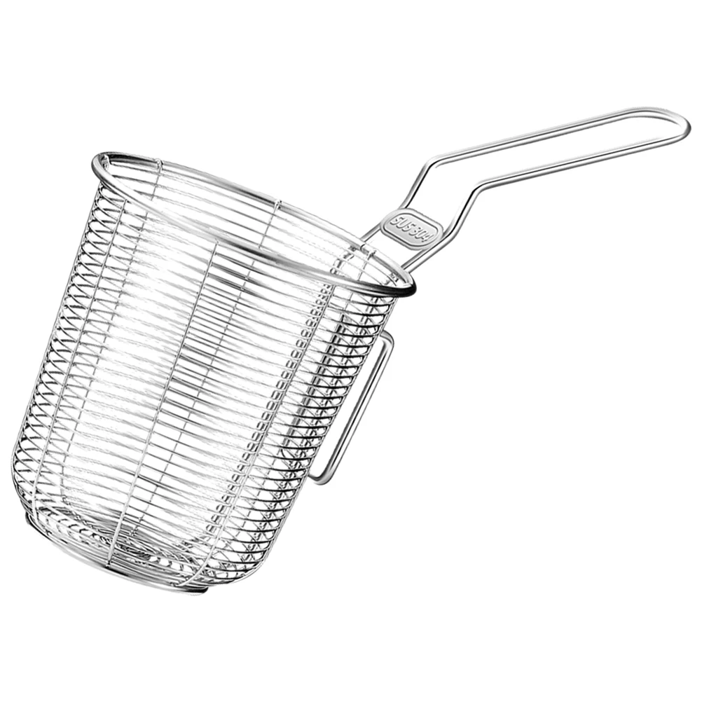 

Stainless Steel Pasta Basket Strainer 304 Frying Food Noodle Kitchen Tool Lightweight Round Edge Precise Welding