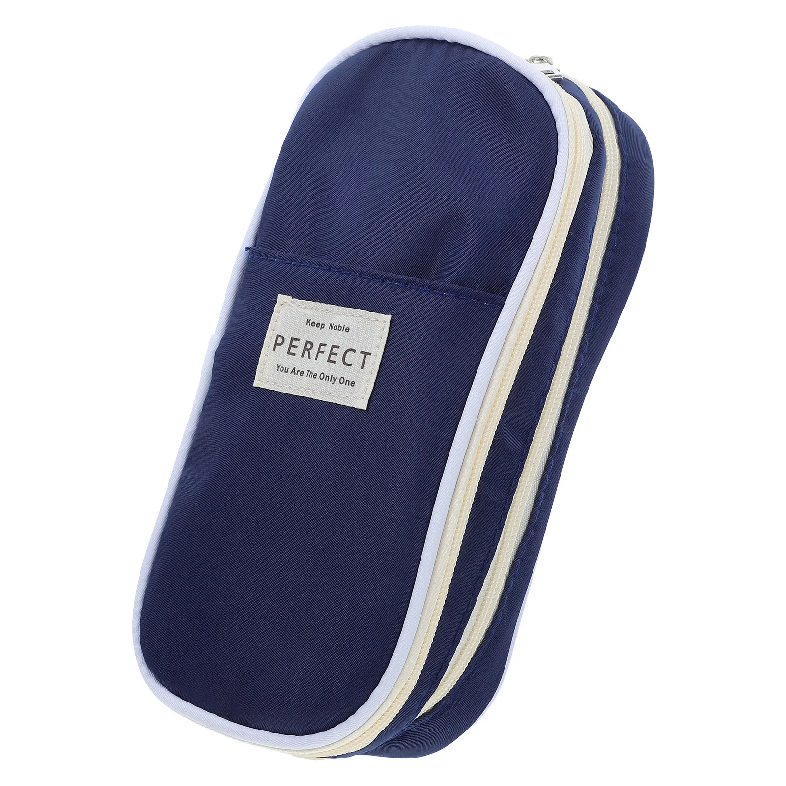 

Large Pencil Pouch Dark Blue Multiple Compartments for Girls Boys Teens School Office Desk Organizer Desk Pencil Organizer