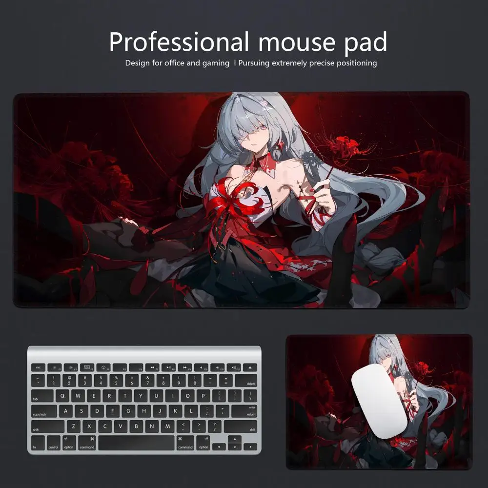 

New HD Printing Phrolova Mouse Pad XXL Gaming Wuthering Waves Game Keyboard Desk Mat Non-Slip Laptop Rubber Kawaii Girl HYBXAXC