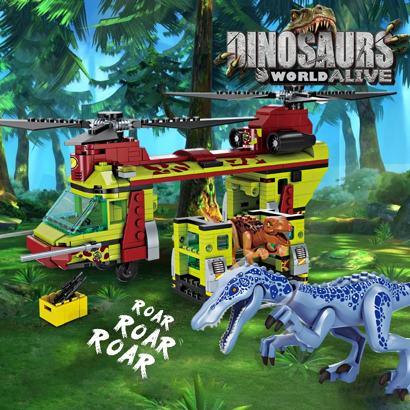 Moc Jurassic Dinosaurus Schip Speelgoed Bouwsteen Ontsnappen Uit Oceaan Mosasaurus Montage Bricks Educatieve Sets Kinderen Geschenken