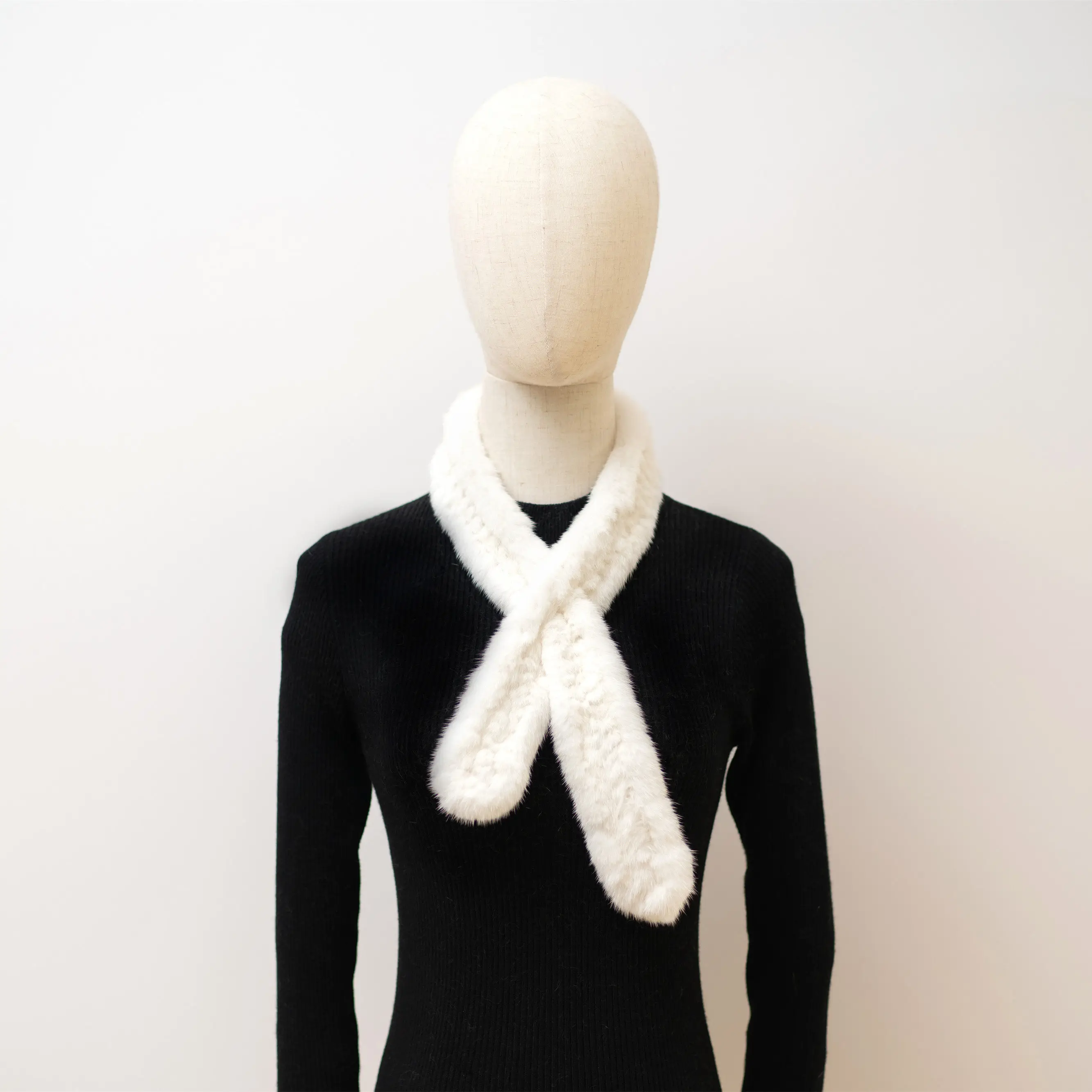 Importierter Echter Nerzpelz-Schal für Damen Winter Dekorativer Alltags-Eleganz-Flauschiger Kragen Modisches Accessoire – Detail 19