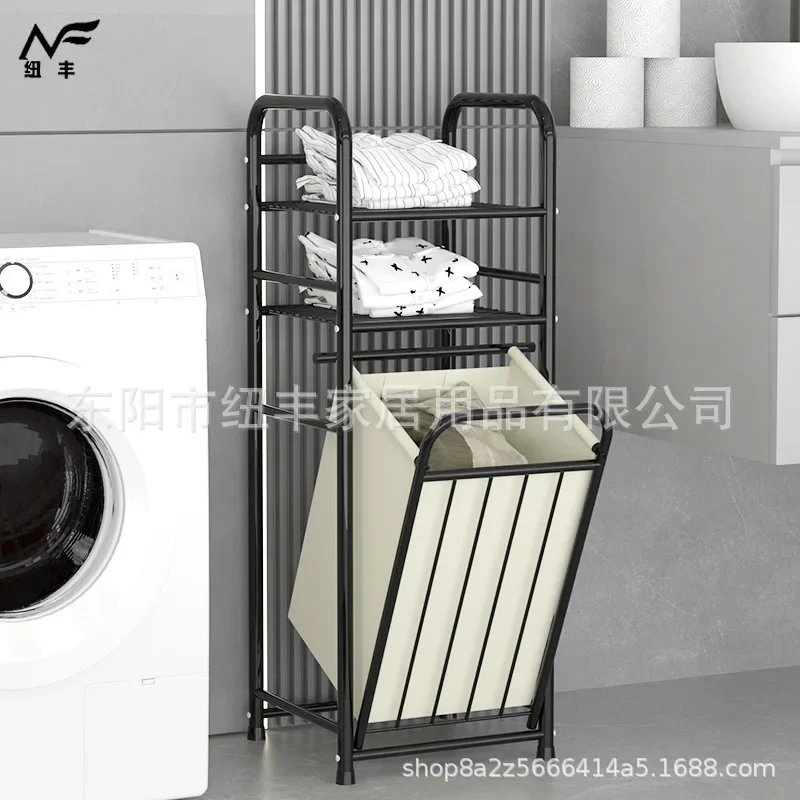 Dirty clothes basket Dirty clothes basket Storage layer rack Splicing wrought iron bathroom Washing rack Multifunctional
