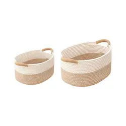 Cotton Rope Woven Baskets for Organizing Nordic Simple Woven Rope Storage Basket