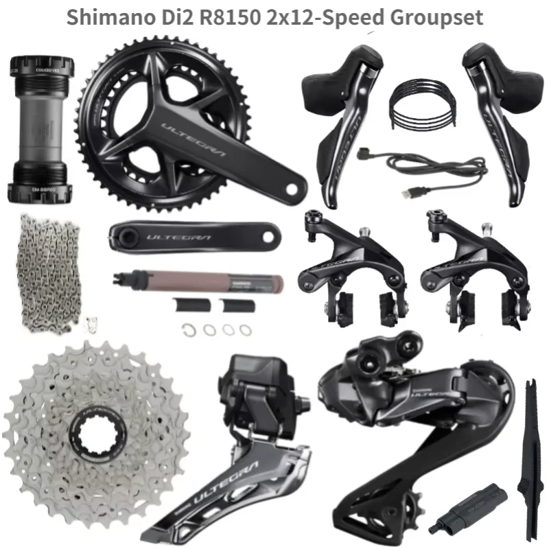 Shimano Ultegra Di2 R8150 2x12 Speed Groupset  Road Rim Brake Groupset V-Brake