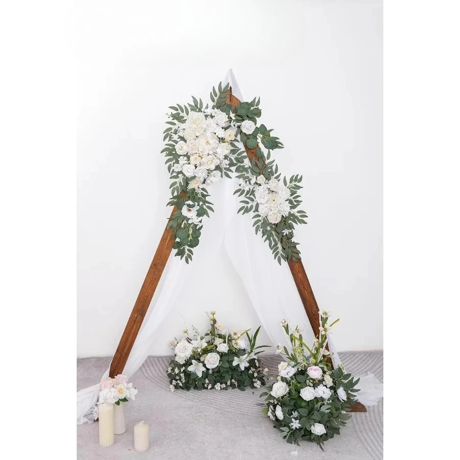 Wedding Ceremony Arbor and Reception Backdrop Decoration Elegant Floral Design Ideal