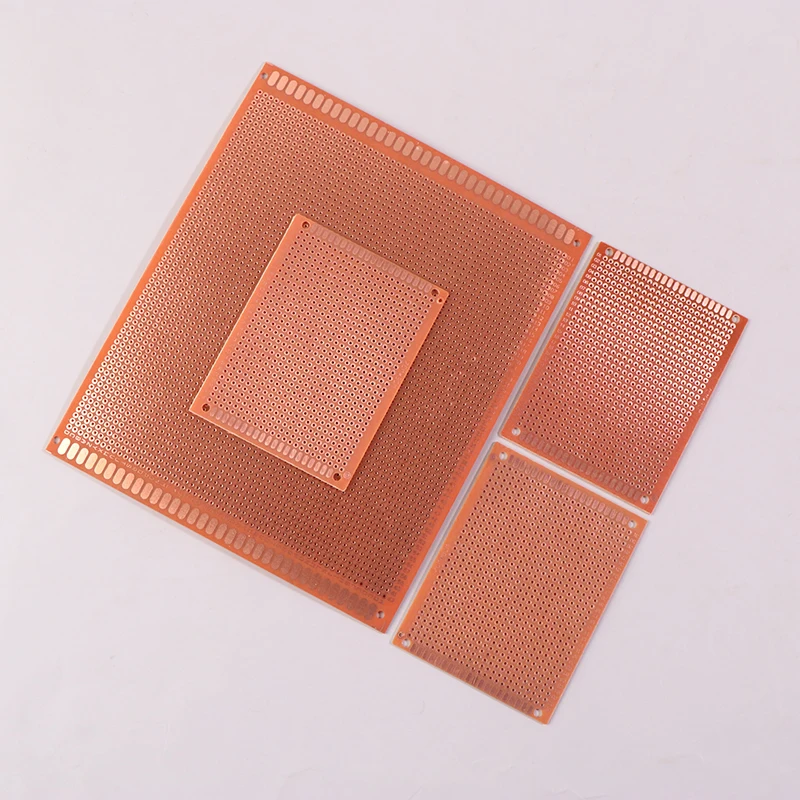 5pcs 7*9/15*18cm Single Side Prototype Board Breadboard Universal Board Experimental Bakelite Copper Plate Board Yellow
