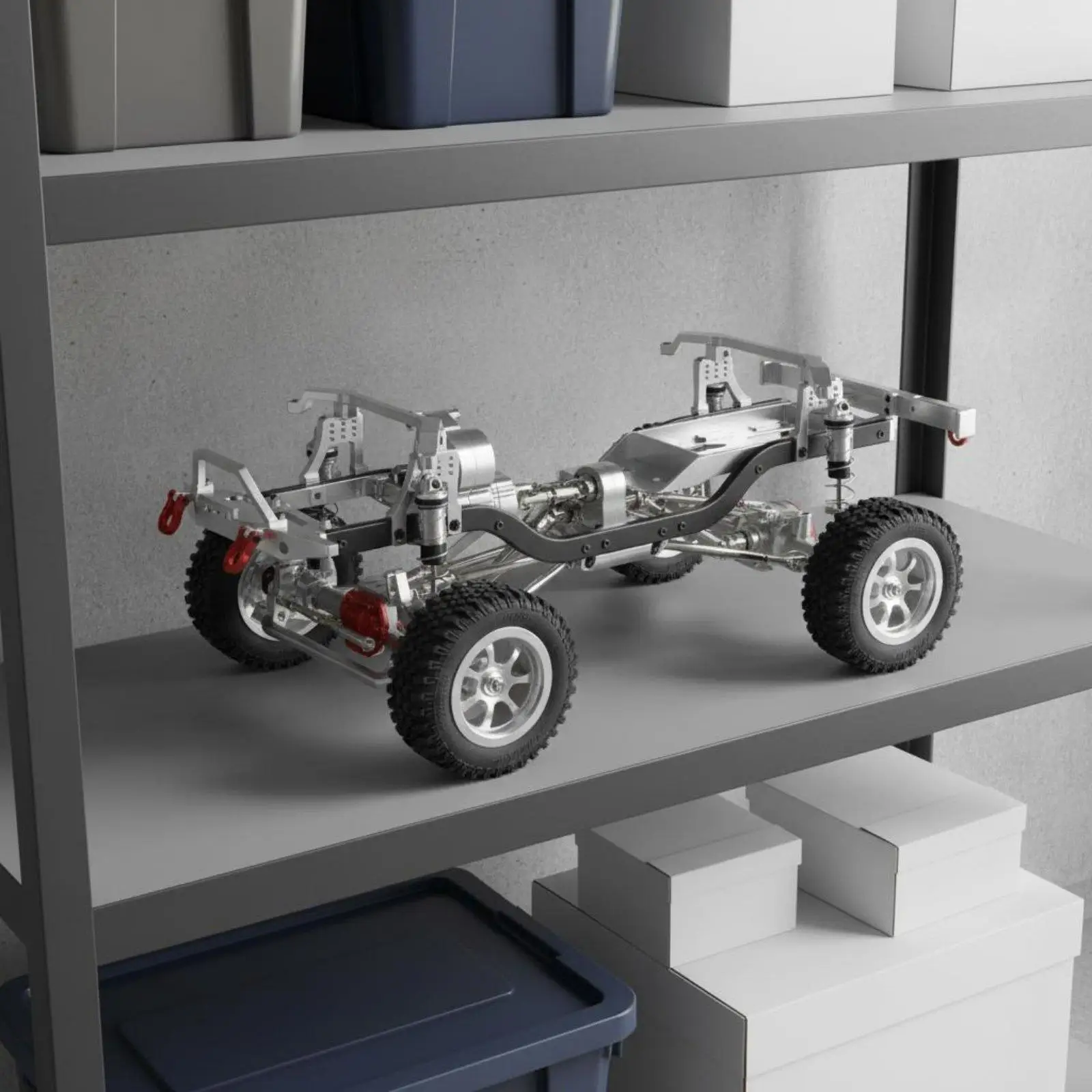 1/12 Scale Metal RC Crawler Chassis Aluminum Alloy Body Metal Chassis Upgrade