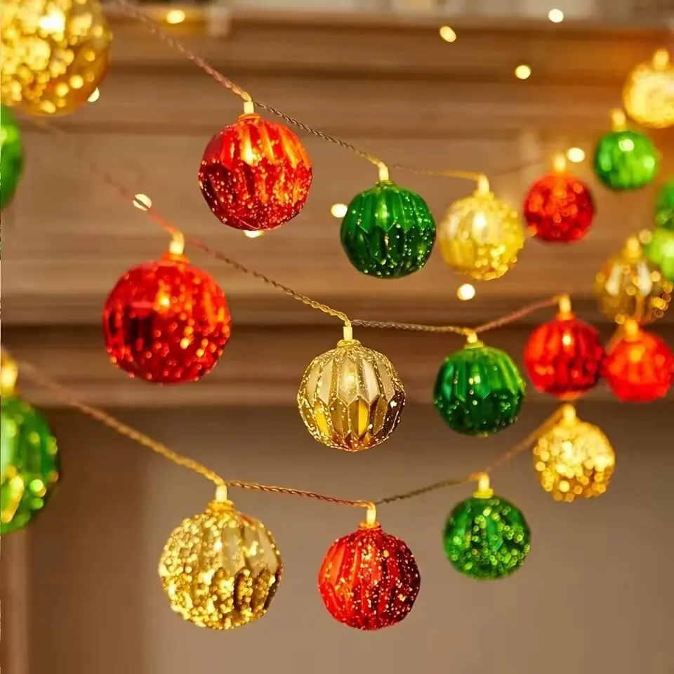 Christmas Decorative String Lights 1.5M 10LED Warm White 2AA Battery Operated LED Lights Merry Christmas Holiday Decor view 2