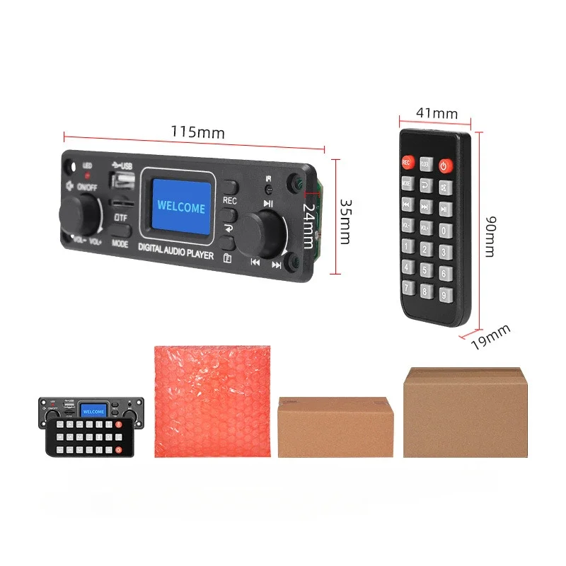 SOTAMIA บลูทูธถอดรหัส DTS เครื่องเสียงรถยนต์ MP3 เครื่องเล่นถอดรหัสโมดูลสําหรับเพลงไฮไฟบลูทูธลําโพงเครื่องขยายเสียง DC12V