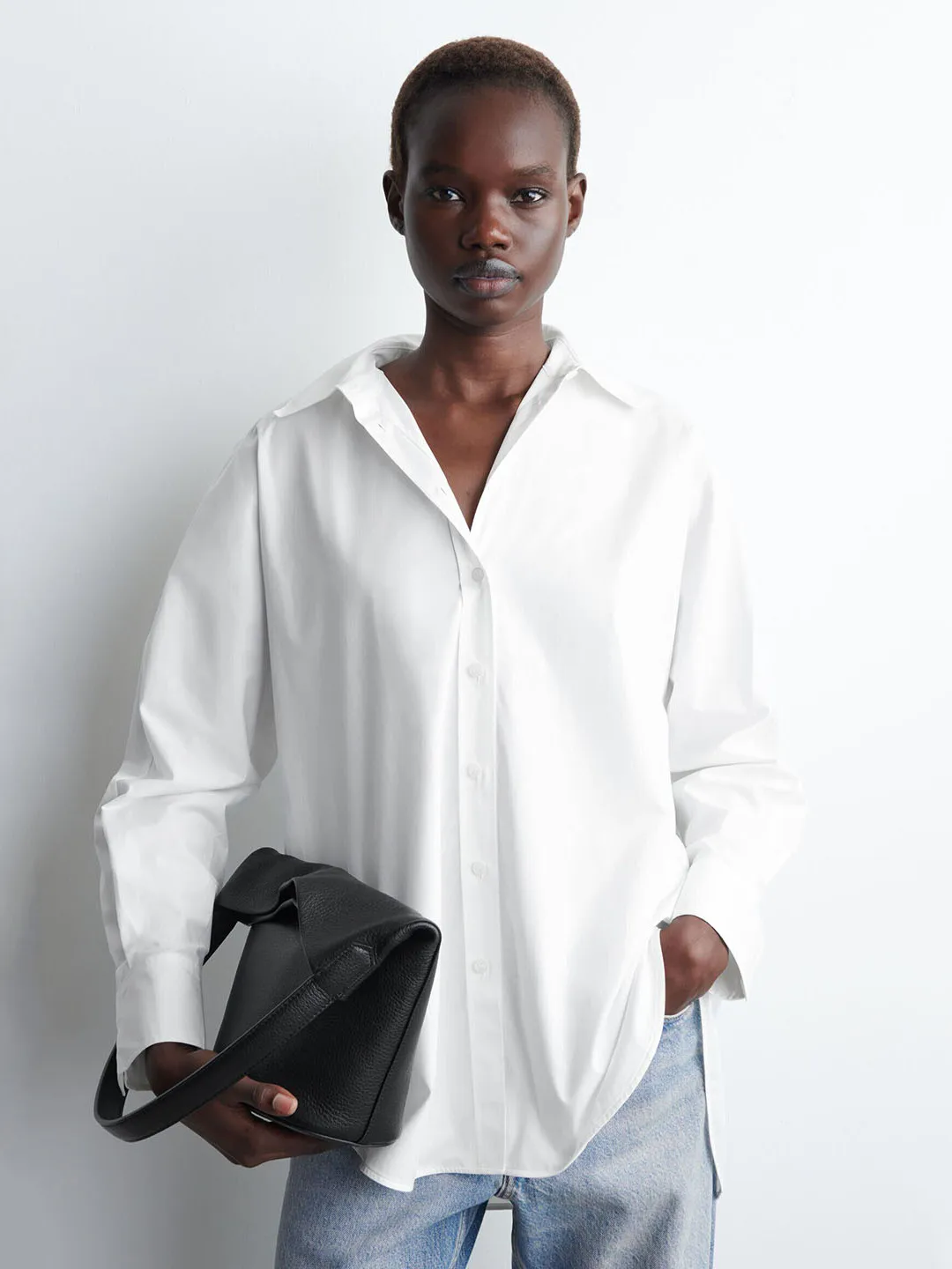 

Casual Cotton Shirt Women's Spring Autumn New Style Long Sleeve Turn-down Collar Commute Lazy White Top Loose Fit Ladies Shirt