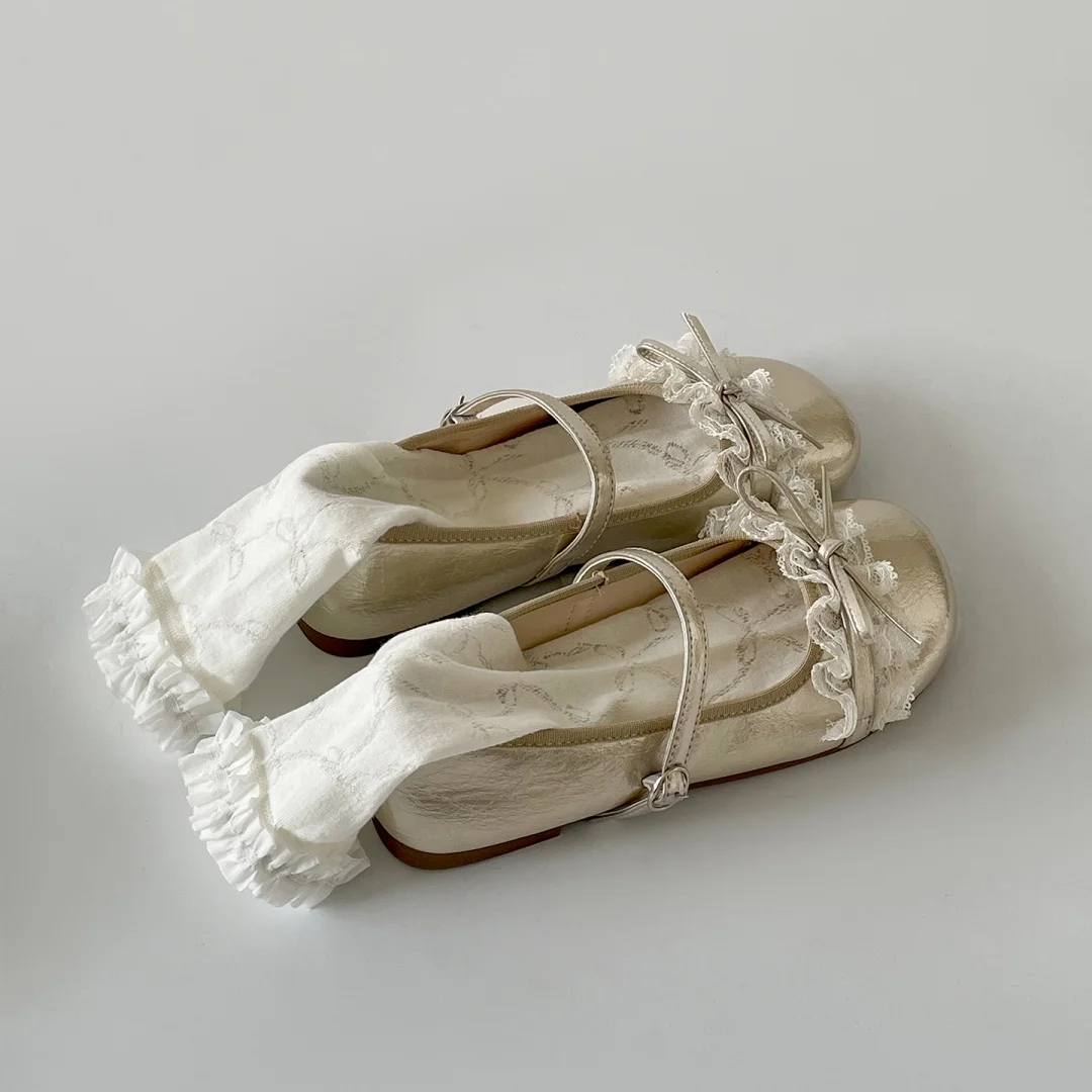 Laag uitgesneden flats dames Franse balletschoenen 2025, zomer nieuwe loafers zachte zolen ronde neus Mary Jane vakantiecadeau dating rok-match