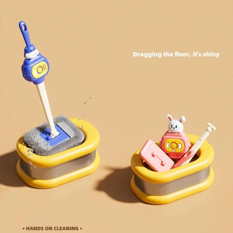 أداة تنظيف تظاهرية للأطفال الصغار لعبة فرشاة تحت عنوان Riverhorse للأطفال بعمر 3 سنوات + أصباغ ساطعة في مرحلة الطفولة المبكرة #1