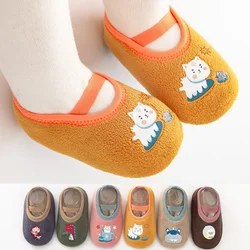 Baby Bed Rubber Sole Floor Socks Toddler Prewalker Shose Newborn Warm Antiskid Socks Female Baby Cute Slippers Indoor Soft Soled