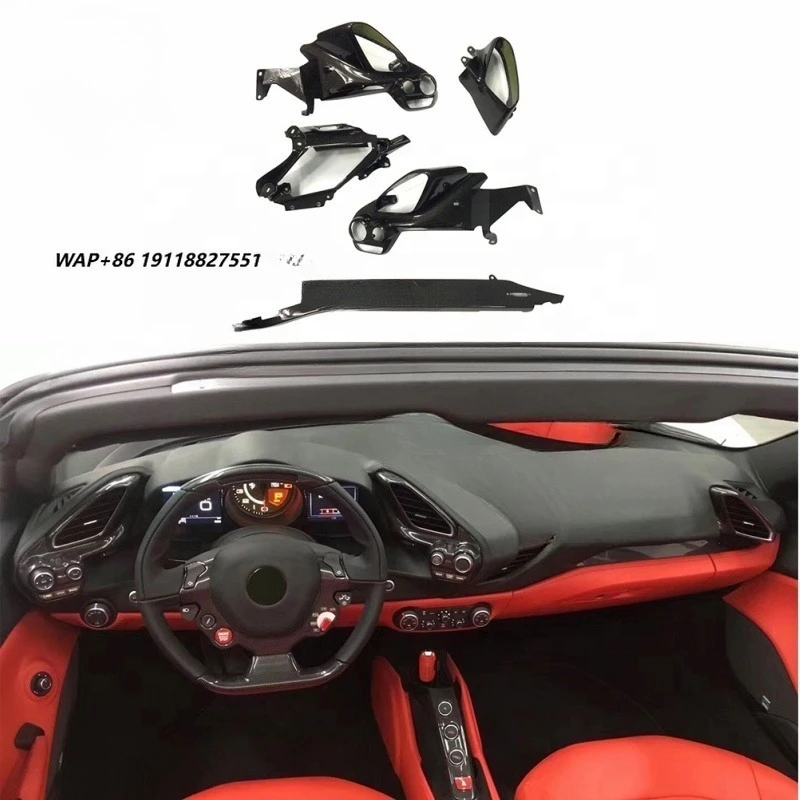 Auto Modified Accessories OEM Style Car Air-conditioning Inlet for 488 Gtb Spider Carbon Center Console Interiors