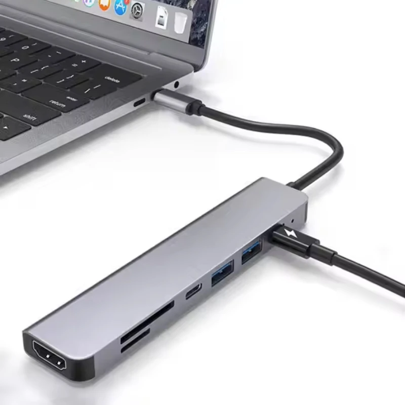 USB C HUB 4K 30 هرتز نوع C إلى HDMI متوافق USB 3.0 محول 7 في 1 نوع C HUB Dock PD 87 واط USB C الفاصل لماك بوك برو اير #2