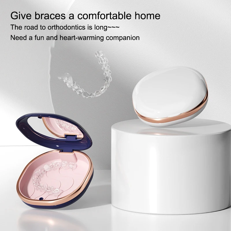 1Pcs Dental Retainer Box ABS Case Braces Case Magnetic Aligner Mouth Guard Container For Teeth Travel False Denture Boxes